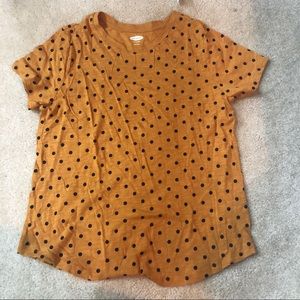 Yellow and Black Polka Dotted Teeshirt